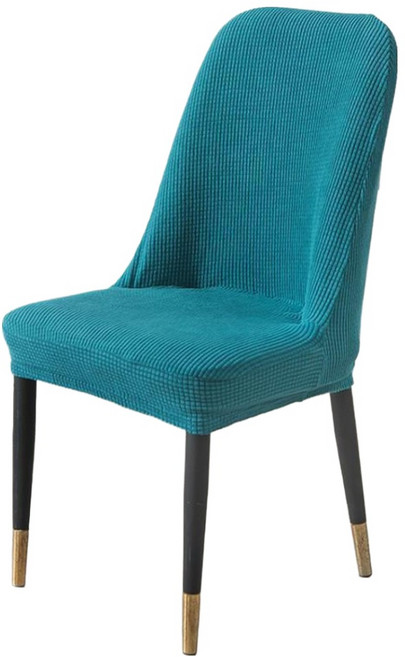 엑스터 럭셔리 모던 곡선형 등받이 의자 커버, 아크 블루, 1개