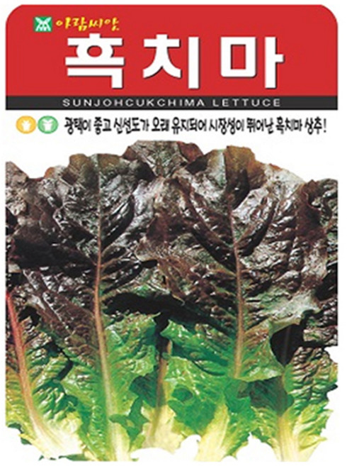 아람종묘 흑치마 상추 씨앗 2000립, 1개