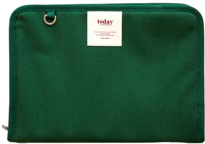 퍼니메이드 캔버스 6공 다이어리 커버 A5, 다크그린, 1개