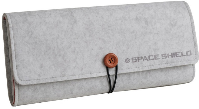 SPACE SHIELD 任天堂 Switch 2 相容 毛氈布料便攜式收納包, 1個, 單一商品, 淺灰色