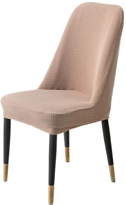 엑스터 럭셔리 모던 곡선형 등받이 의자 커버, 아크 연밤브라운, 1개