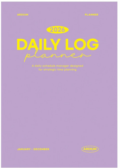 아르디움 2026 데일리 로그 플래너, 퍼플, 1개