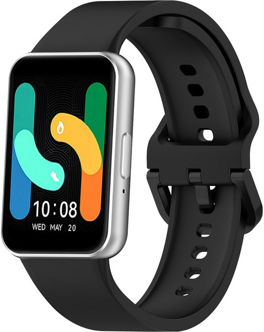 리아몬트 갤럭시 핏3 스포츠 밴드 실리콘 스트랩, 1개, 블랙