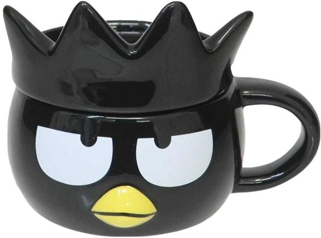 Sanrio 三麗鷗 造型陶瓷馬克杯 附杯蓋 300ml, 1個, 酷企鵝大臉款