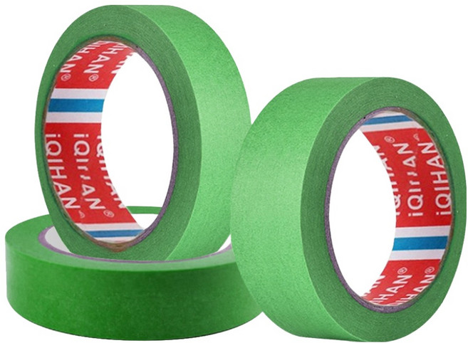 다다 칼라 종이 디자인 마스킹 테이프 25mm x 15m, 그린, 3개