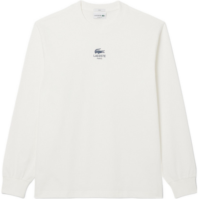 라코스테 남성용 소프트 브랜딩 면 긴팔 티셔츠 TH8135-55N
