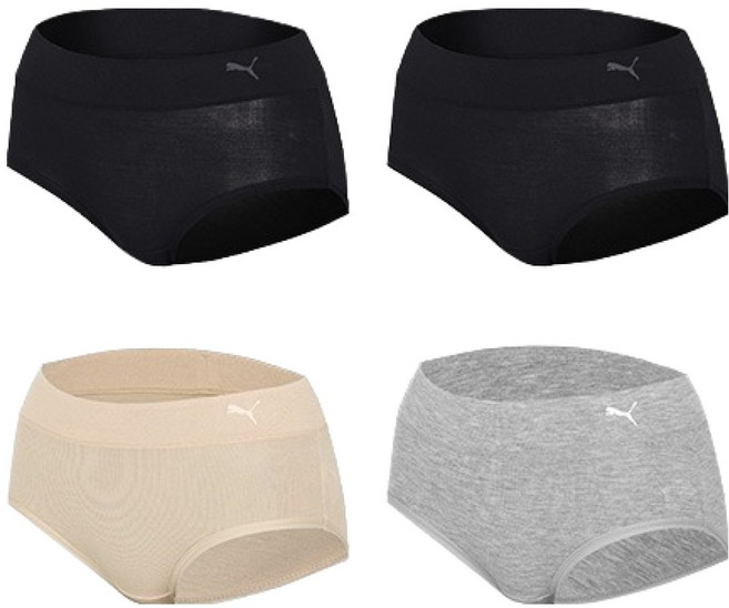 푸마바디웨어 여성용 빅사이즈 에어바디 모달 팬티 4종 세트