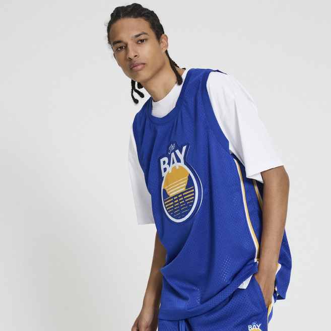 NBA 男女通用 Authentic Team 網眼無袖上衣 N252TS411P, 藍色