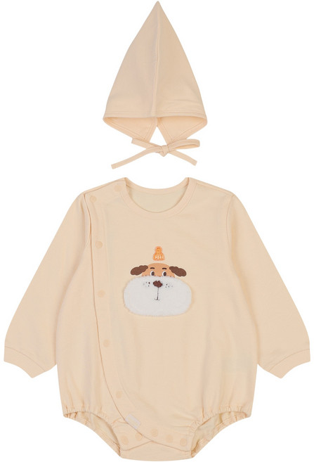 압소바 베포니도그 바디슈트 + 모자 세트