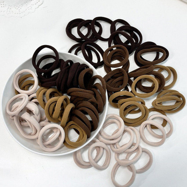 미다미 컴즈 무팁 컬러풀 대용량 지퍼팩 머리끈 1440 100p