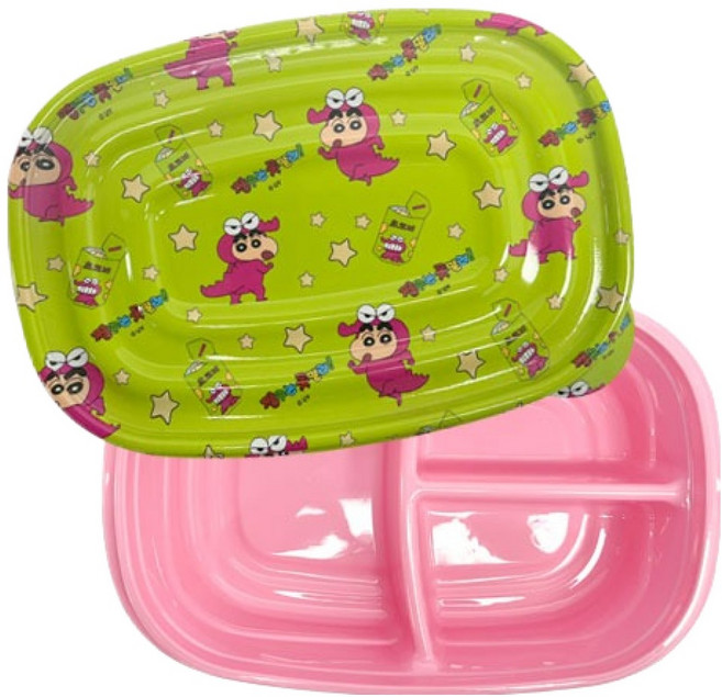 유유 짱구는못말려 밀프랩용기, 3개입, 1개