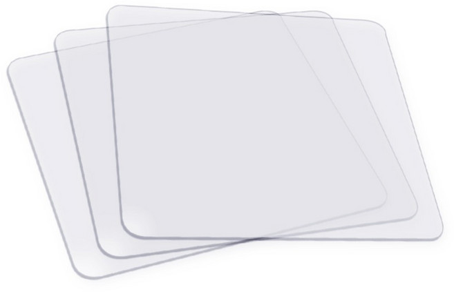 다연경 휴대폰 다용도 미끄럼방지 고정 젤 패드 사각투명 80 x 80 mm 3p, 1세트