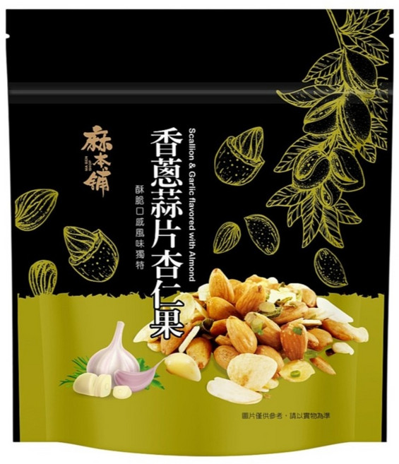 麻本鋪 香蔥蒜片杏仁果, 1個, 150g