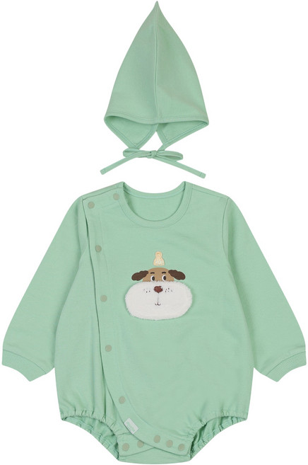 압소바 베포니도그 바디슈트 + 모자 세트