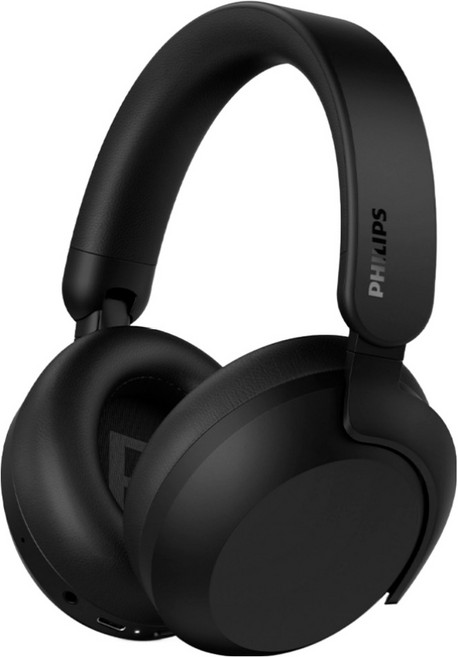 필립스 LDAC Hi Res ANC 노이즈캔슬링 무선 블루투스 헤드셋, 블랙, TAH8000
