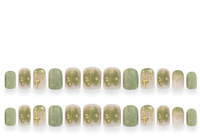 Paula's Nail 寶拉美甲 穿戴甲, 熔岩抹茶拿鐵, 1組