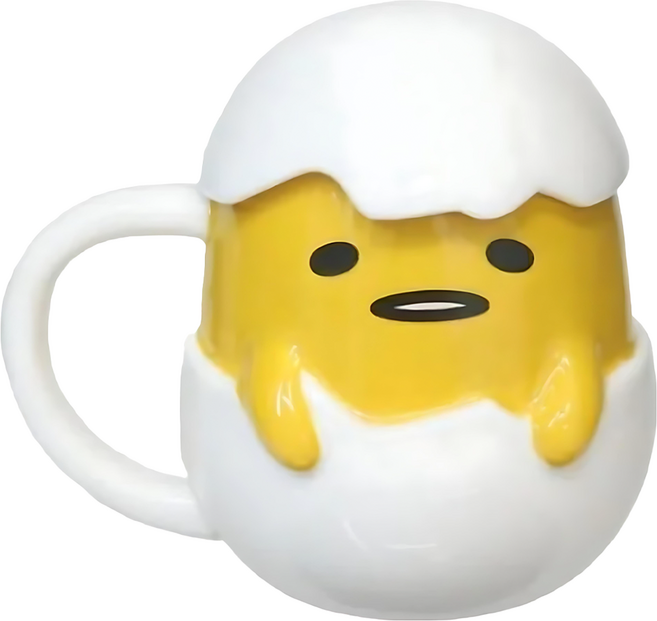 Sanrio 三麗鷗 陶瓷造型馬克杯 蛋黃哥蛋殼款 400ml, 1個, 蛋黃哥