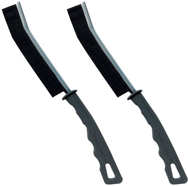 리빙메이커 홈 초슬림 빳빳한 브러쉬 다용도 틈새 청소솔, 혼합색상, 2개