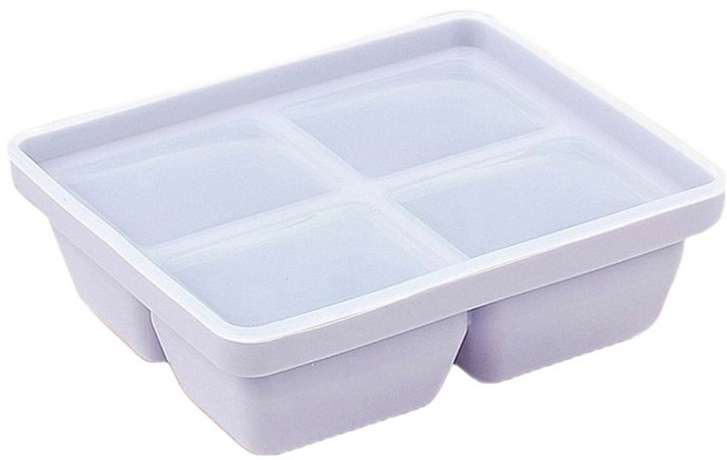 빅벅 실리콘 이유식 큐브 얼음틀 4구, 퍼플, 1개, 360ml