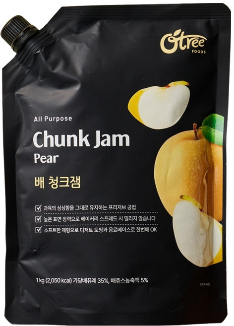 오트리 배 청크잼, 1kg, 1개
