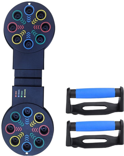 투투안 멀티 푸쉬업 보드 휴대용 운동세트, 혼합색상