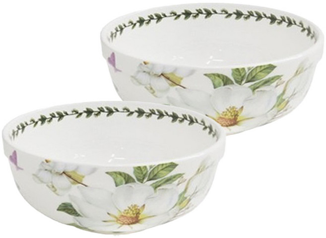 Royal Essex 木蘭花骨瓷大碗組, 2個, 花卉