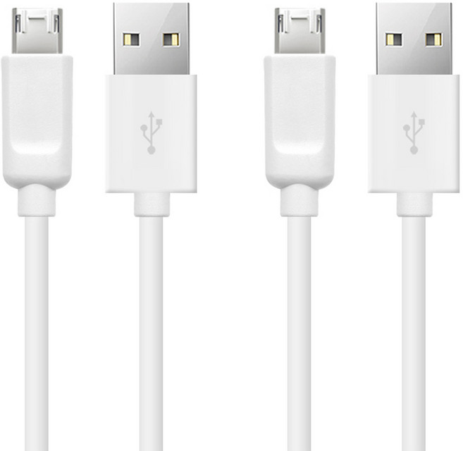 큐브온 A타입-5핀 일반충전 케이블, 50cm, 화이트, 2개