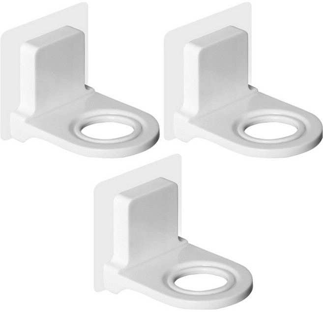 리빙메이커 무타공 샴푸 린스 바디워시 홀더, 화이트, 3개