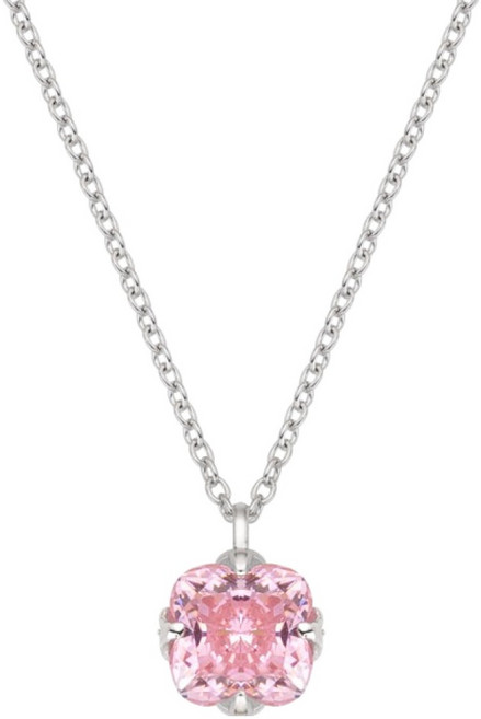 티르리르 스퀘어 샤인 핑크큐빅 실버 목걸이 + 쇼핑백