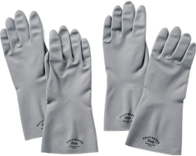 모던하우스 잘 찢어지지 않는 니트릴 고무장갑 양손착용 세트, 그레이, 중(M), 2세트
