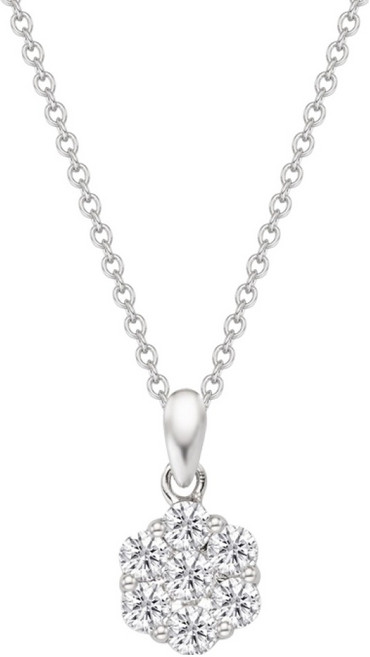 티르리르 여성용 글리터 포인트 실버 목걸이 + 쇼핑백