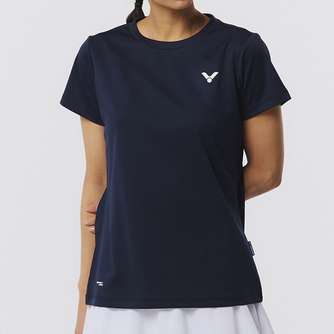 빅터 여성용 배드민턴 ESSENTIAL LINE 반팔 티셔츠 VT25CTS004F