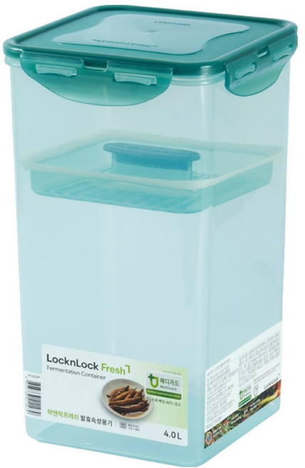 LocknLock 樂扣樂扣 MEDI發酵熟成容器 4L+壓板組, 1套, 4L