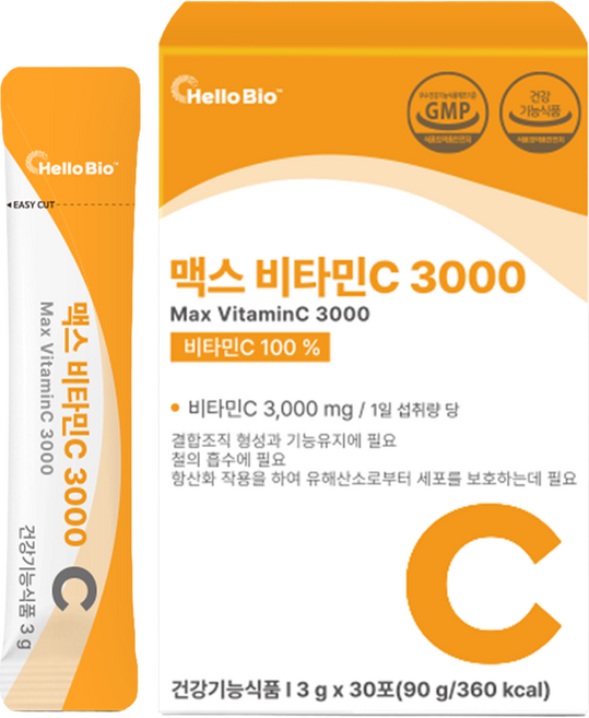 헬로바이오 맥스 비타민C 3000 30p, 90g, 1개
