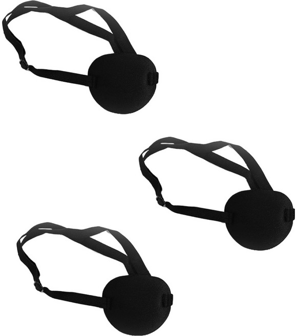 파티쇼 고급형 해적 안대, 블랙, 3개