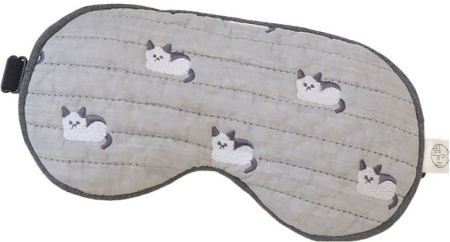 현미온미 눈찜질팩 자수시리즈 냥이, 1개입, 1개