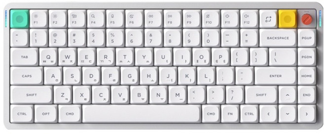 누피 로우 프로파일 블루투스 기계식 유무선 텐키리스 키보드, 저소음나노블러시축, AIR75 V3, 노바 화이트