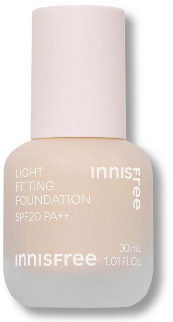 INNISFREE 台灣公司貨 輕薄透服貼粉底液 SPF20 PA++ 30ml, 1個, 21N