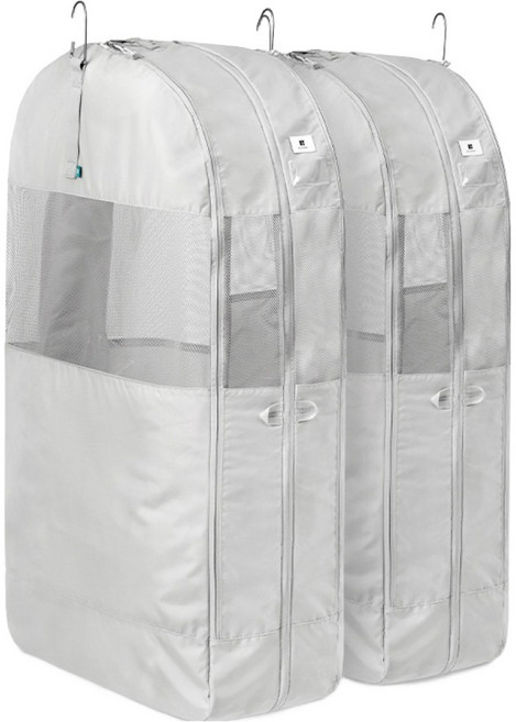 브랜든 아우터 압축 파우치 라이트 그레이, 2개, 1개입