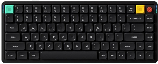 누피 로우 프로파일 블루투스 기계식 유무선 텐키리스 키보드, 저소음나노블러시축, AIR75 V3, 네뷸라 다크