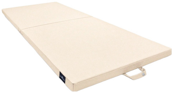 고무나라 와이드 접이식 요가 운동매트, 크림베이지, 1개