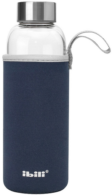 ibili 附套玻璃水壺, 藍色, 420ml, 1個