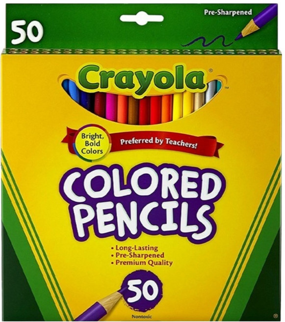Crayola 繪兒樂 色鉛筆, 50色, 1盒