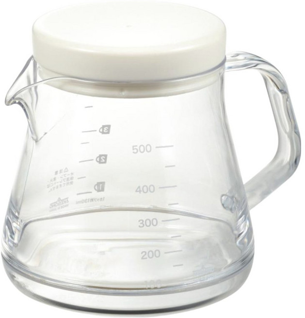 AKEBONO 曙產業 透明輕量咖啡壺 TW-3731 白色, 1個, 咖啡壺, 500ml