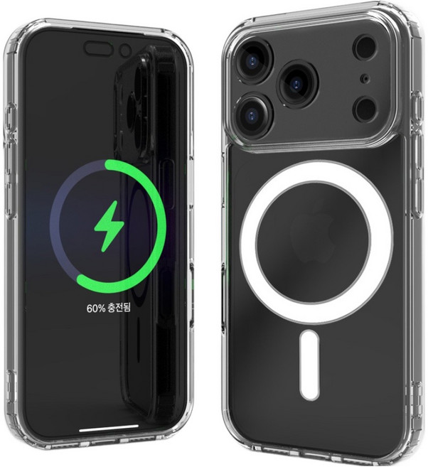 에이팔란스 큐빅스 변색방지 맥세이프 호환 실리콘 젤리 휴대폰 케이스