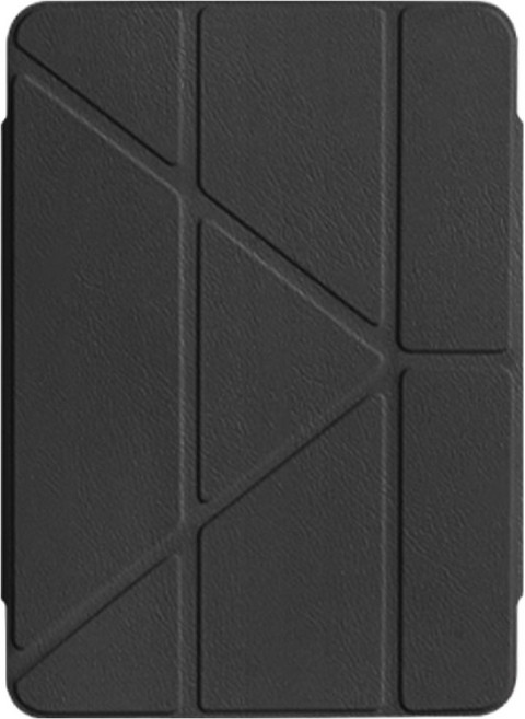 YUNMI Y折智慧休眠防摔平板帶筆槽保護殼, 黑色, 1個