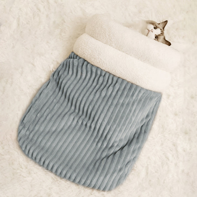 케리빙 고양이 숨숨집 이불 대형, 그레이, 1개