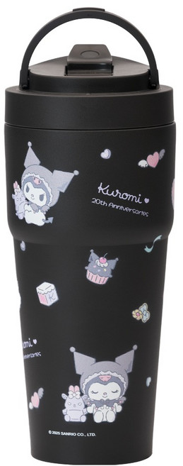 WOKY 沃廚 My Melody + Kuromi周年系列 鈦陶瓷渾圓杯 SANRIO聯名款, 1個, 770ml, 酷洛米黑天使