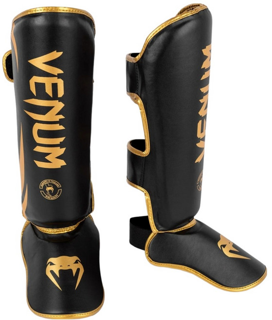 베넘 챌린저 킥복싱 정강이 보호대 2p, 블랙 + 골드, 1개