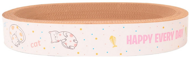 딩동펫 고양이 큐트캣 스크래쳐, 화이트, 1개